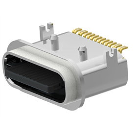 XB-ATCF-16-001 TYPE C 16P 방수 모좌판 위 L=6.5mm(파우더 미금 케이스)